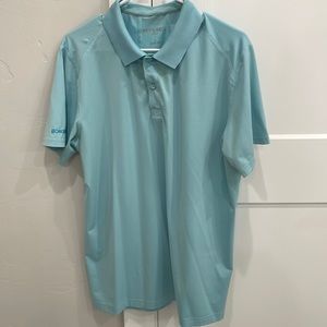 Bonobos golf shirt Teal. Size Large slim